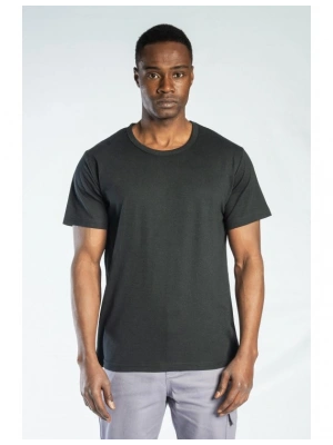 Elegans Basic Bisiklet Yaka T-Shirt Siyah