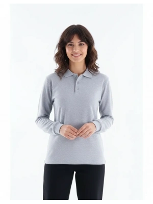 Elegans Polo Sweatshirt Gri
