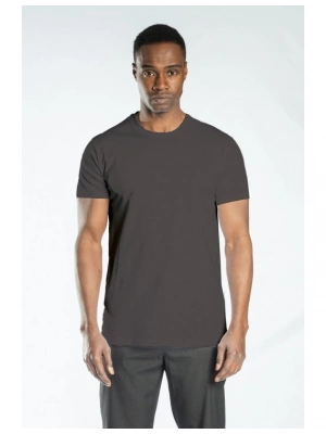 Regular Basic Bisiklet Yaka T-Shirt Antrasit