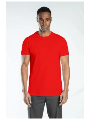 Regular Basic Bisiklet Yaka T-Shirt Kırmızı