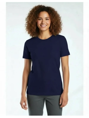 Regular Basic Bisiklet Yaka T-Shirt Lacivert