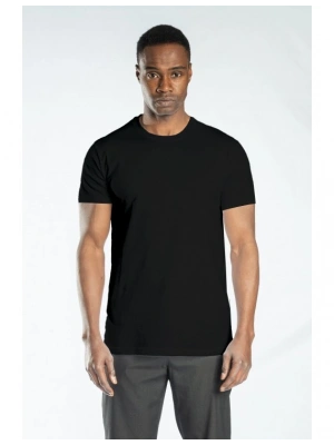 Regular Basic Bisiklet Yaka T-Shirt Siyah