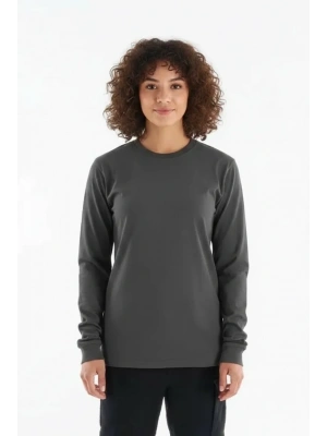 Regular Bisiklet Yaka Sweatshirt Antrasit