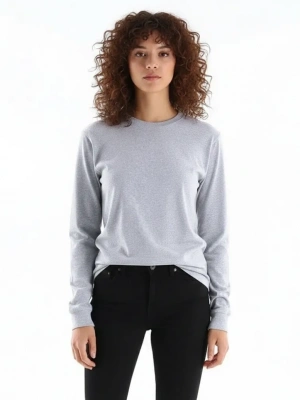Regular Bisiklet Yaka Sweatshirt - Gri