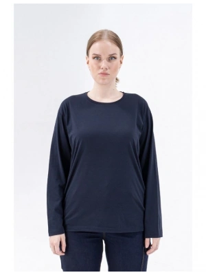 Regular Bisiklet Yaka Sweatshirt - Lacivert