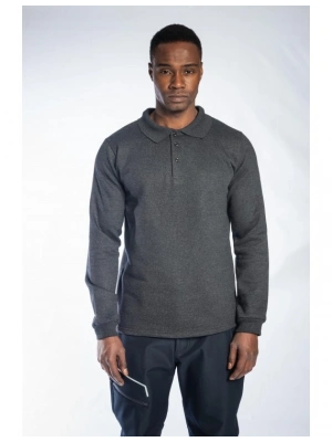 Regular Polo Sweatshirt Antrasit