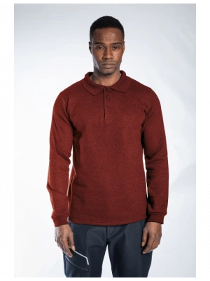Regular Polo Sweatshirt Bordo