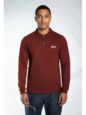 Regular Polo Sweatshirt Bordo