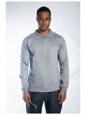 Regular Polo Sweatshirt Gri