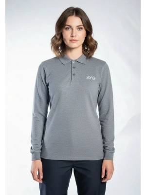 Regular Polo Sweatshirt Gri