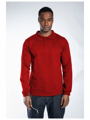 Regular Polo Sweatshirt Kırmızı