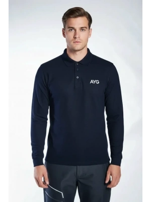 Regular Polo Sweatshirt Lacivert