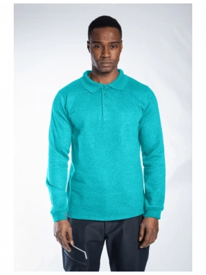 Regular Polo Sweatshirt Turkuaz