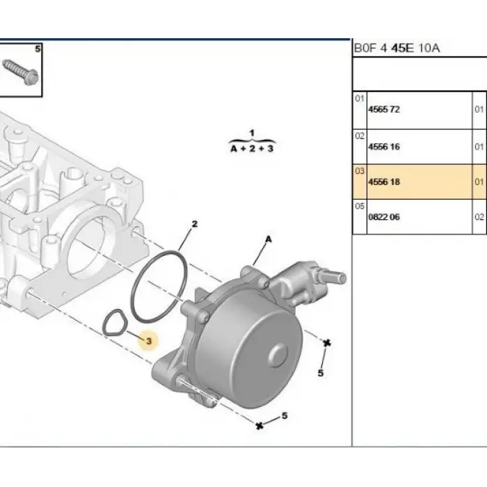 PSA 455618 | Vakum Pompa Contası P206 C3 Fiesta Skt Kutu İçinde 02-08