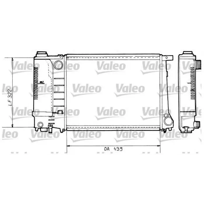 VALEO 730365 | Motor Su Radyatoru BMW 318İ M30 M43 M44 M52 M20 M50 E30 E36 1989-1999