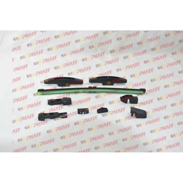 PHAFF 01169 | Üniversal Arka Silecek Süpürgesi 250MM 10 İnç Muz Tip 7 Aparatlı