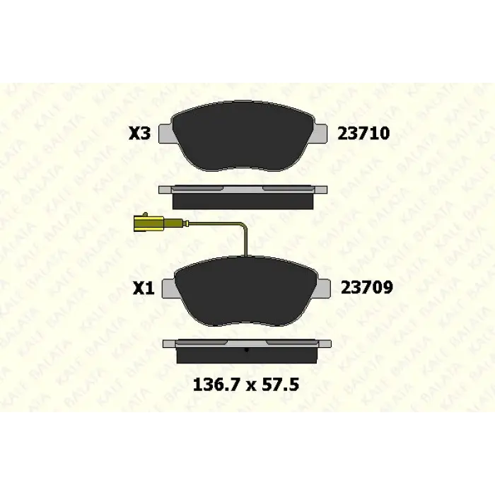 KALE 2371019205 | Ön Balata Corsa Linea Punto