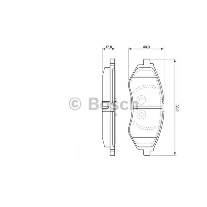BOSCH 0986424818 | Ön Fren Balatası Chevrolet Kalos Aveo 03-11