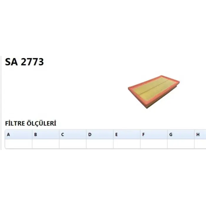 SARDES SA2773 | Hava Filtresi Corolla 19-