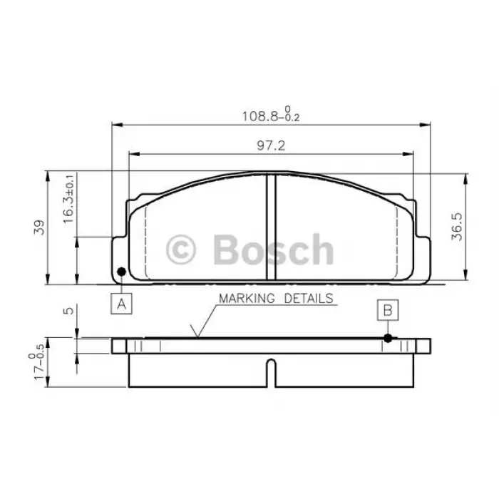 BOSCH 0986TB2002 | Ön Fren Balatası Fiat Dks M131 Slx Kartal Şahin Doğan