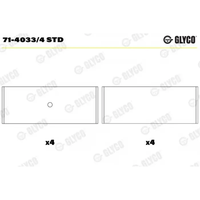 GLYCO 7140334STD | Kol Yatak STD Fiat Doblo Fiorino Linea