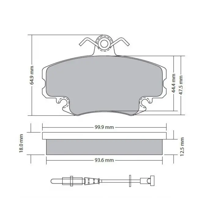 MGA 55300 | Ön Balata R9 Clio I Symbol