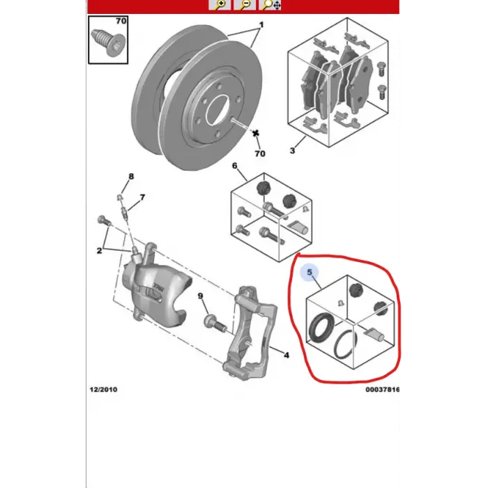 PSA 444886 | Kaliper Tamir Takımı C3