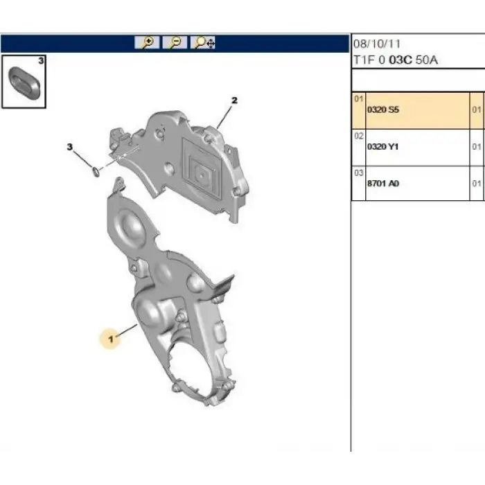 PSA 0320S5 | Triger Alt Kapağı P206 P307 Bipper C2 C3 Fiesta