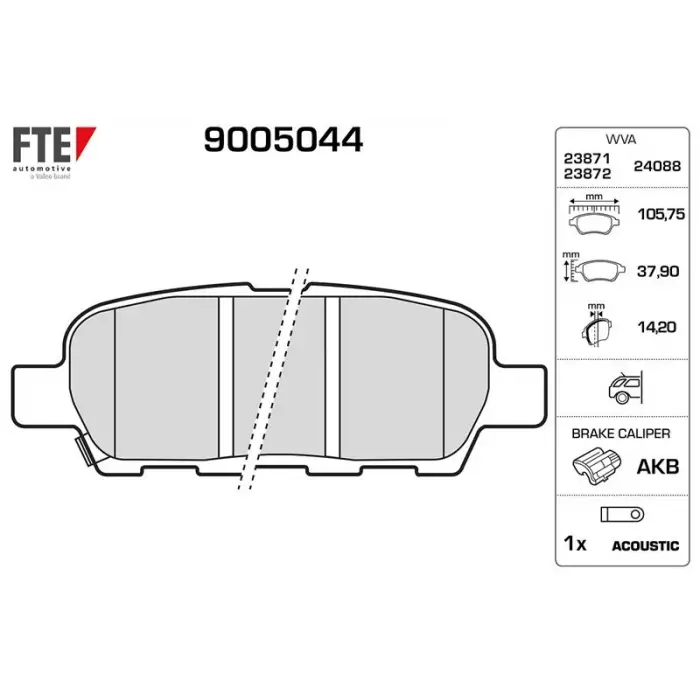 FTE 9005044 | Arka Balata Nissan X-Trail Juke Qashqai I 01-