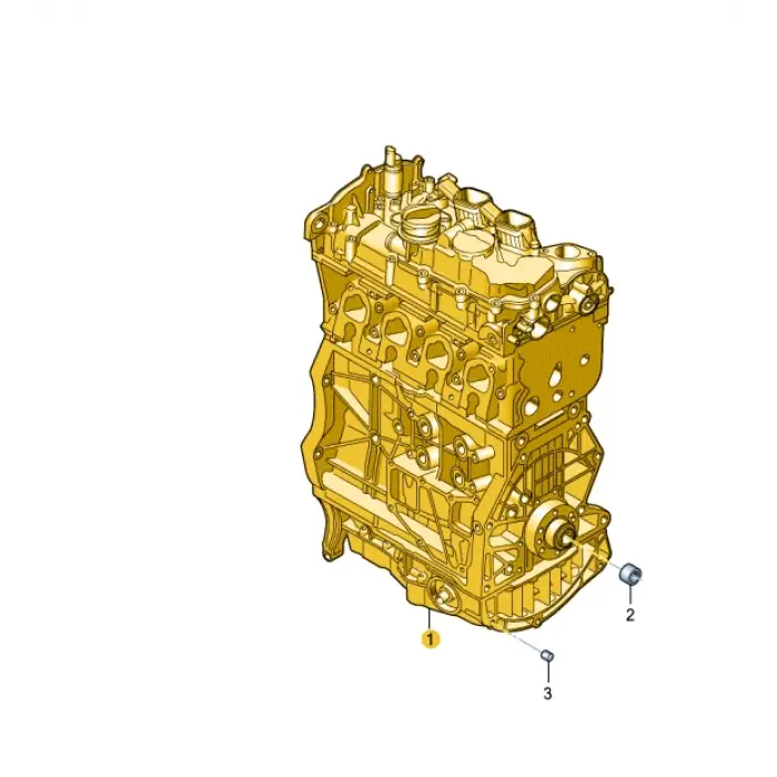 Volkswagen Komple Servis Motoru 1.5 TSI 150 HP - VAG ORJINAL 05E100098N