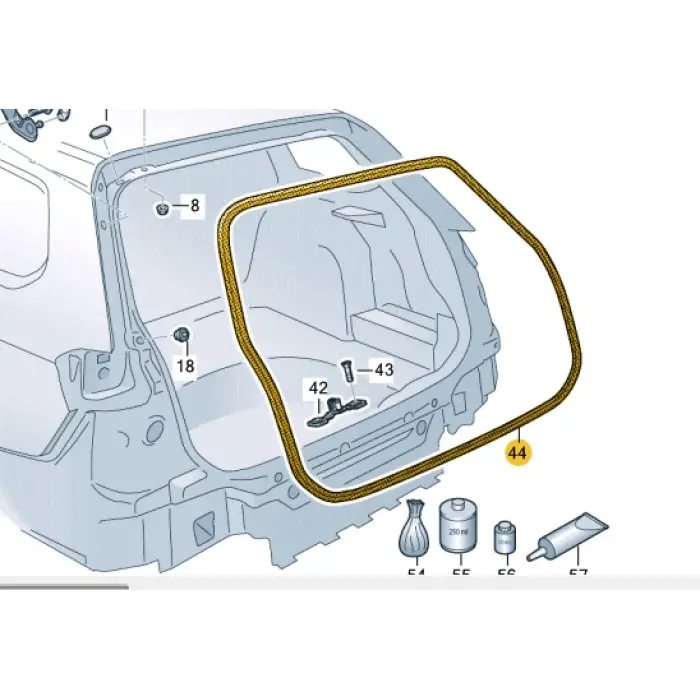 Volkswagen Passat B8 Kasa Bagaj Kapak Fitili - VAG ORJINAL 3G9827705C