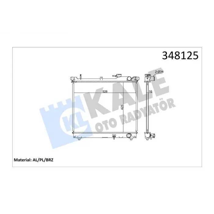 Suzuki Grand Vitara Manuel Motor Su Radyatörü 1.6 G16B - KALE 348125