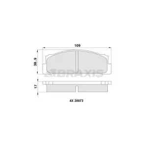 BRAXIS AA0401 | Ön Balata M124 M131 Dks Slx