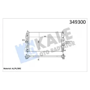 KALE 349300 | Su Radyatoru Opel Astra 09- Otomatik