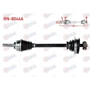 VEKA RN8046A | Aks Komple Sol Renault Clio Kangoo 8V 03-