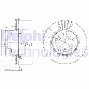 DELPHI BG2623C | Ön Fren Diski BMW E36 E46