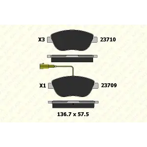 KALE 2371019205 | Ön Balata Corsa Linea Punto