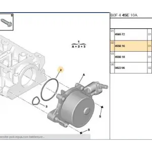 PSA 455616 | Vakum Pompa Contası P206 C3 Fiesta Skt Kutu İçinde 02-08
