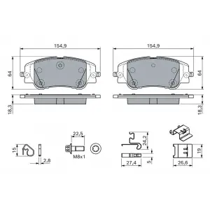 PSA 6501627780 | Ön Balata Peugeot P208 II P2008 C4 19-