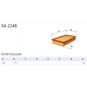 SARDES SA2248 | Hava Filtresi Navara 06-14 2.5 Dci-Patfhinder 05-15 Transit