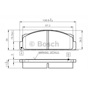 BOSCH 0986TB2002 | Ön Fren Balatası Fiat Dks M131 Slx Kartal Şahin Doğan