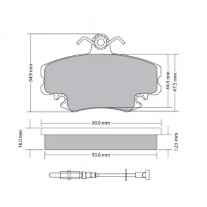 MGA 55300 | Ön Balata R9 Clio I Symbol