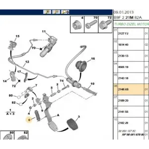 PSA 2148K6 | Debriyaj Pedal Yayi Partner Berlingo