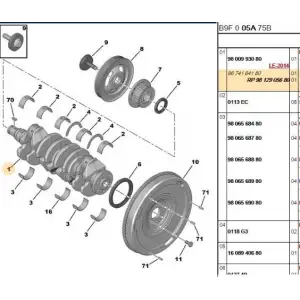 PSA 9674164180 | Krank Mili Peugeot P206-P207-P301 P308 P3008 P508 04-