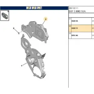PSA 0320Y1 | Triger Üst Kapağı P206 P307 Bipper C2 C3 Fiesta