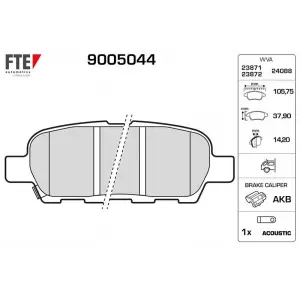 FTE 9005044 | Arka Balata Nissan X-Trail Juke Qashqai I 01-