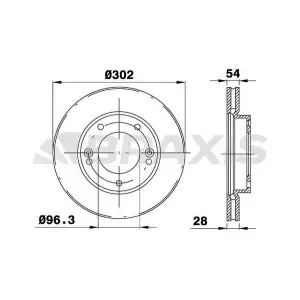 Kia Sorento Ön Fren Diski Takım 302 mm 2002-2009 - BRAXIS AE0367