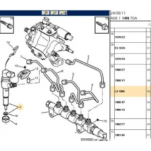 Ford Fiesta Enjektör 1.4 TDCi 2002-2008 - PSA 1980L0