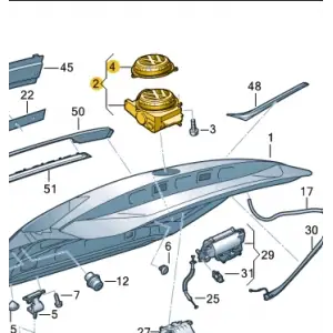 Volkswagen, Audi, Seat Bagaj Kilit Mekanizması - VAG ORJINAL 3G0827469JBDPJ