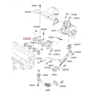 Hyundai Accent, Elantra, i30 Egzoz Manifoldu 1.6 - MOBIS 285112A700